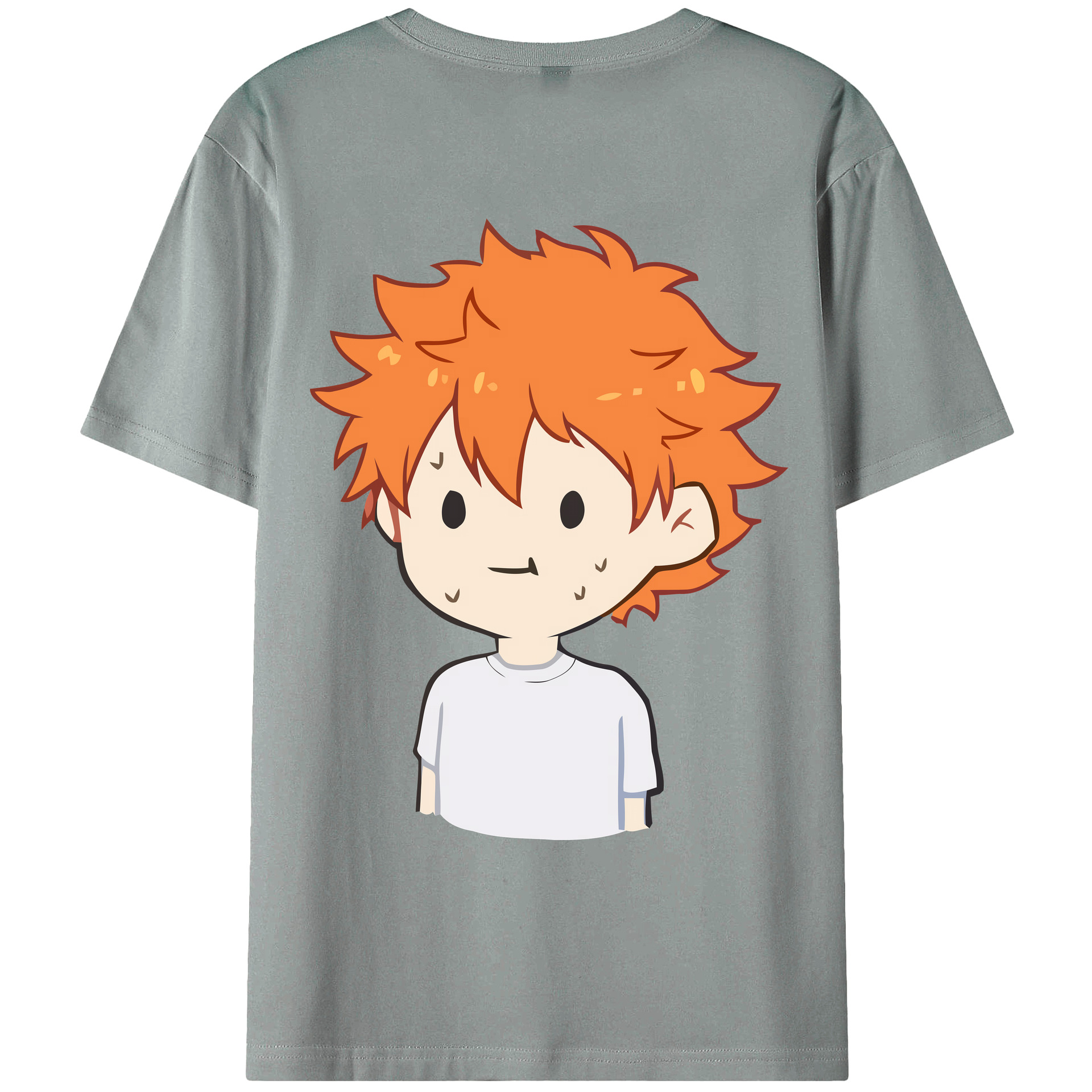 （画像用） ハイキュー!! Haikyu!! 綿100％ メンズ半袖Tシャツ（バックプリント） 通気性